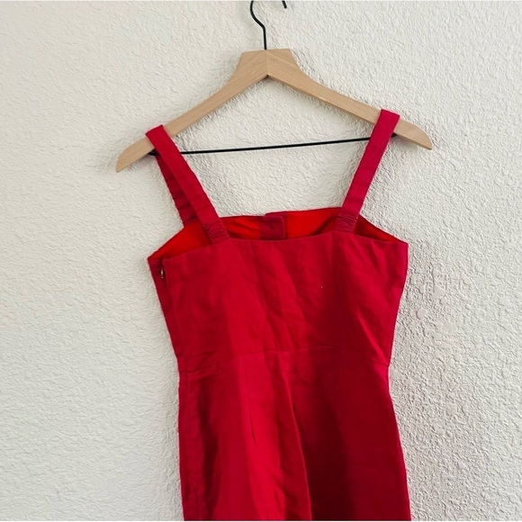 STAUD Bay Cropped Red Jumpsuit - Picture 7 of 15